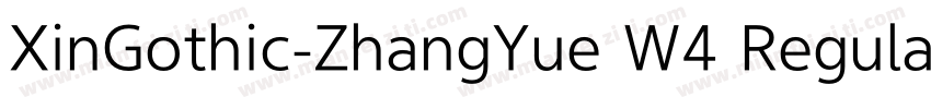 XinGothic-ZhangYue W4 Regular字体转换